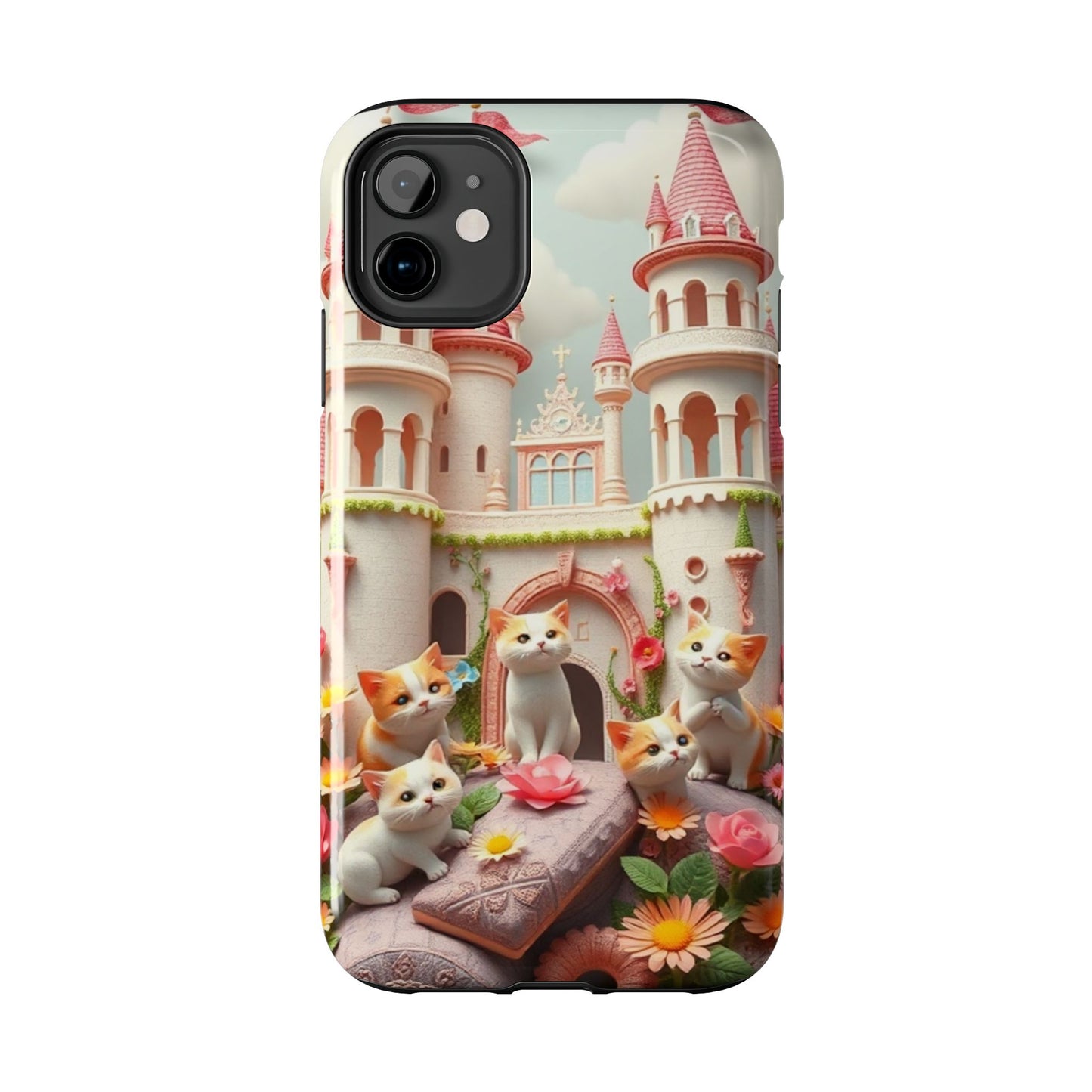 Kittens-n-Flowers Impact-Resistant Phone Case