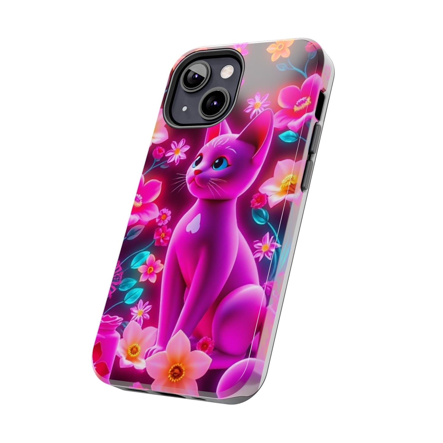 Kittens-n-Flowers Impact-Resistant Phone Case