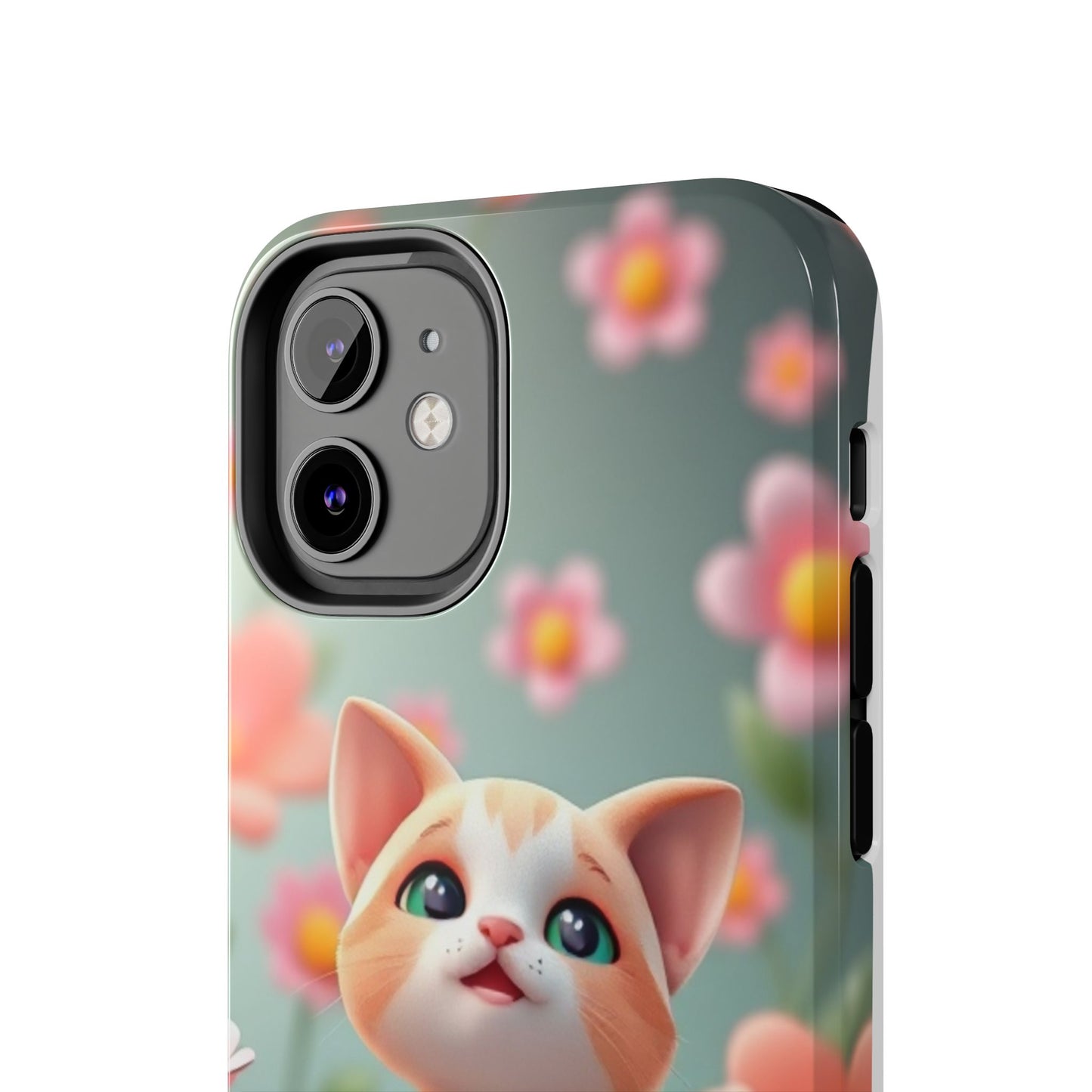 Kittens-n-Flowers Impact-Resistant Phone Case