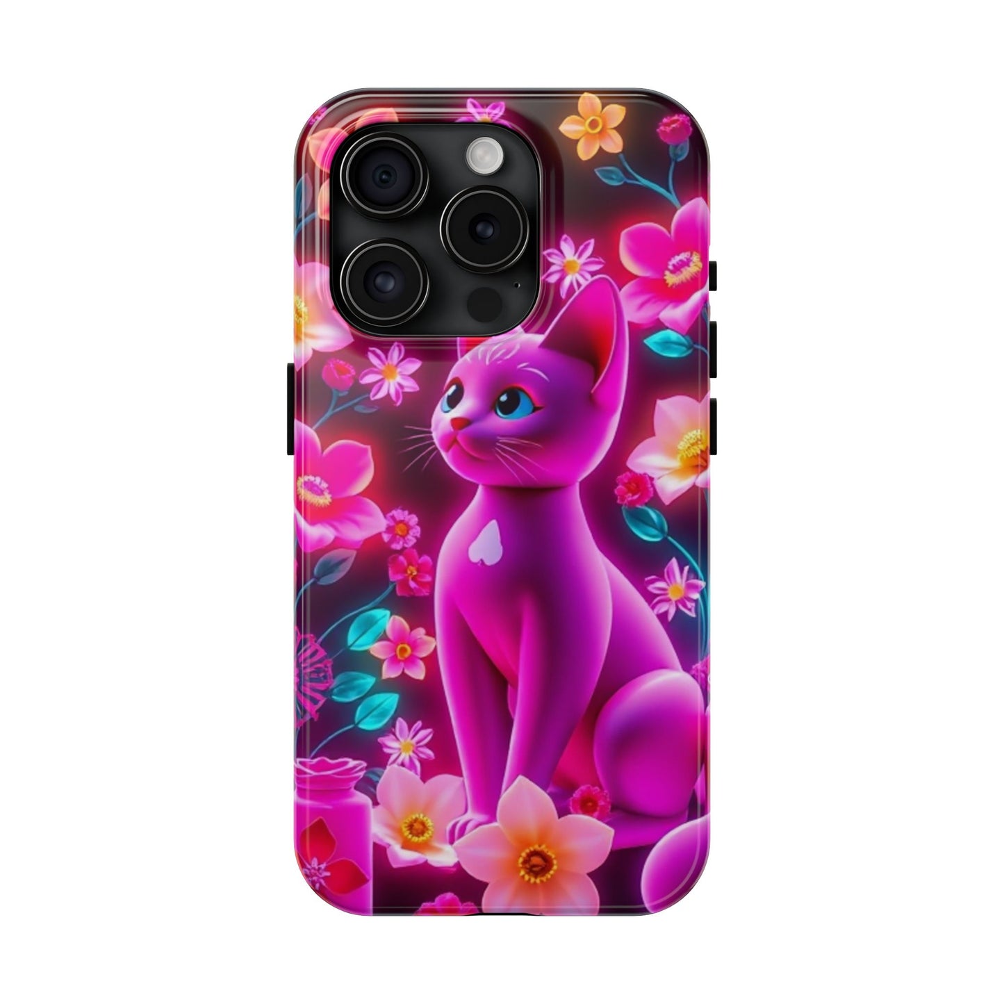 Kittens-n-Flowers Impact-Resistant Phone Case