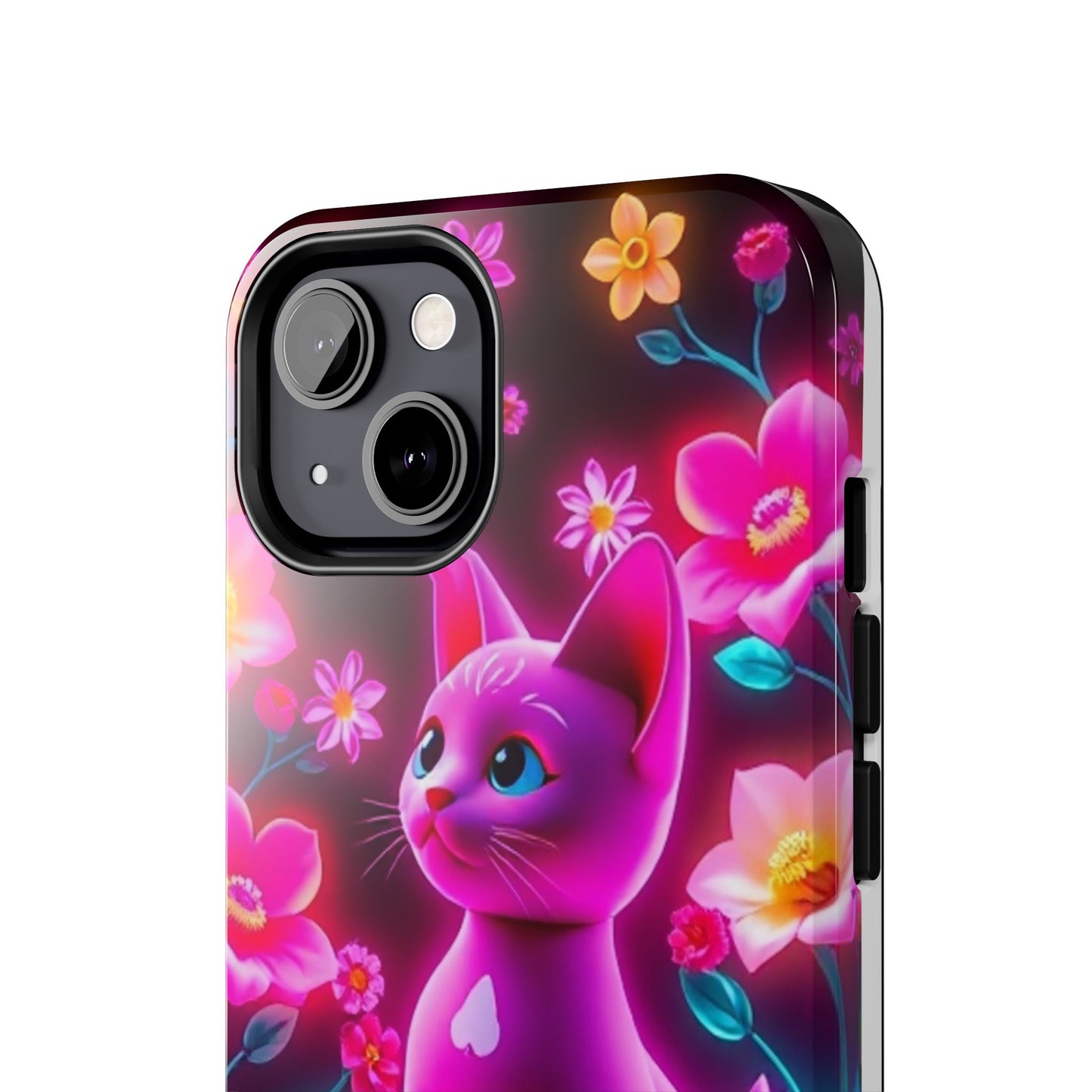 Kittens-n-Flowers Impact-Resistant Phone Case