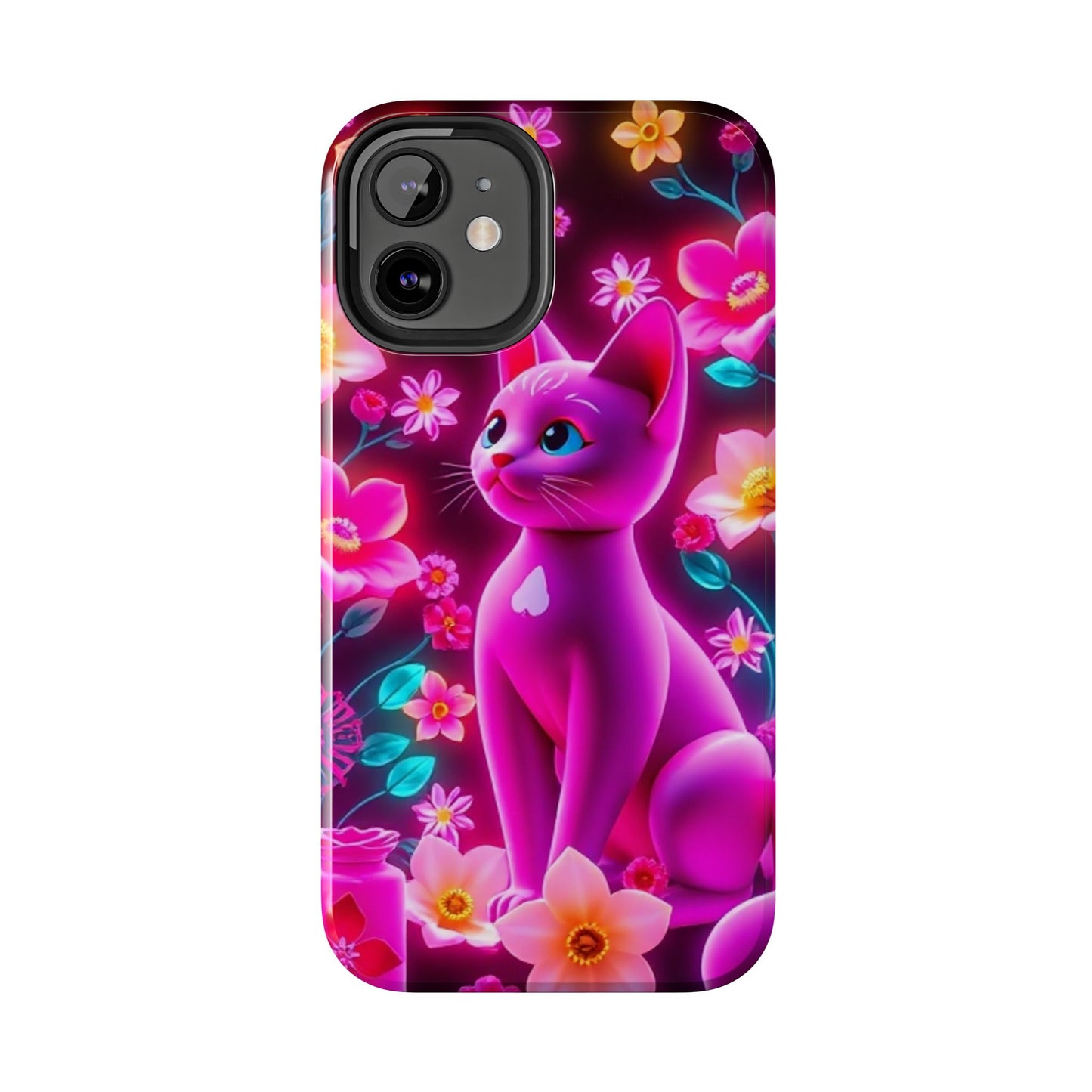 Kittens-n-Flowers Impact-Resistant Phone Case