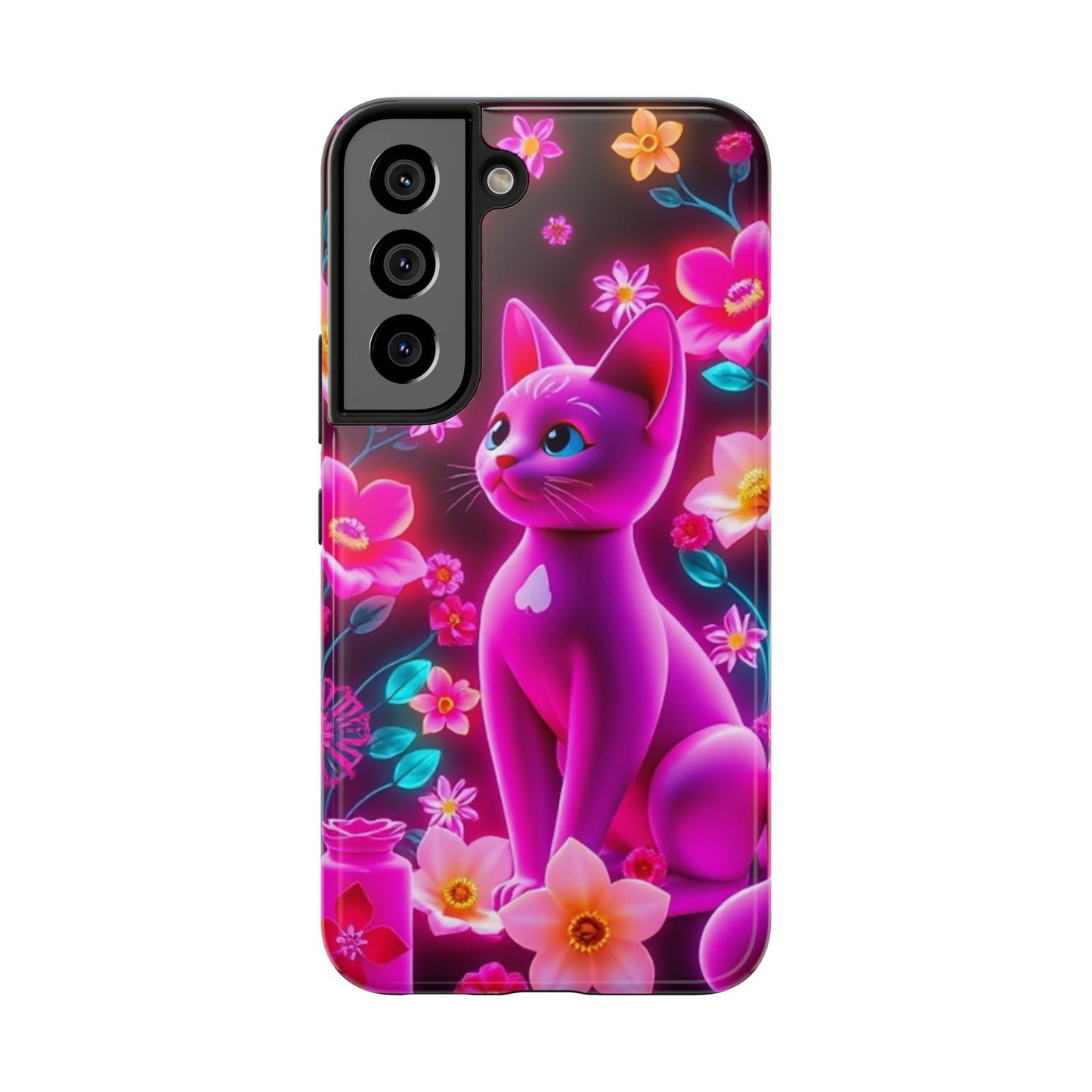 Kittens-n-Flowers Impact-Resistant Phone Case