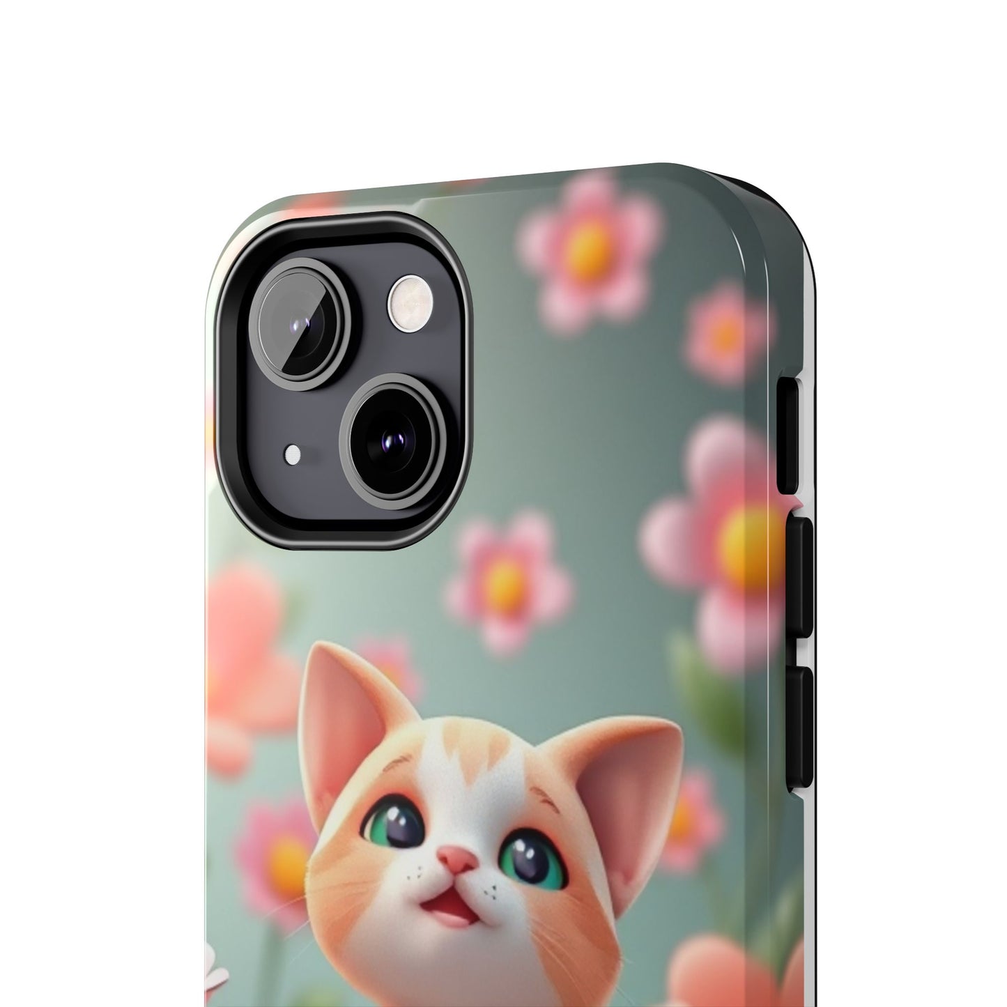 Kittens-n-Flowers Impact-Resistant Phone Case