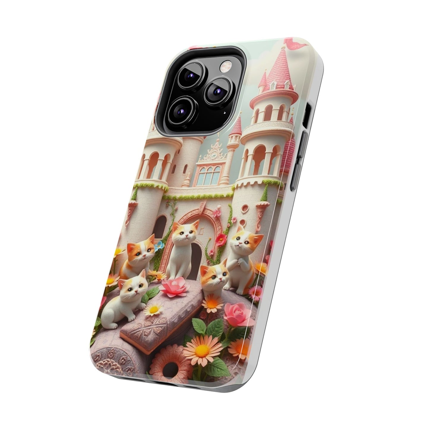 Kittens-n-Flowers Impact-Resistant Phone Case