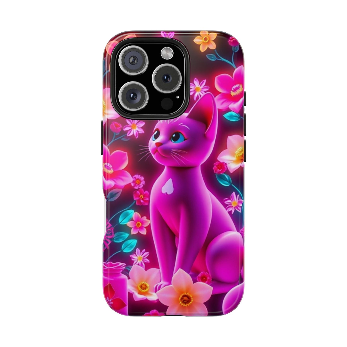 Kittens-n-Flowers Impact-Resistant Phone Case