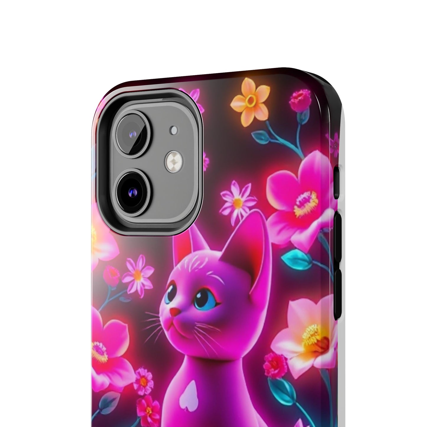 Kittens-n-Flowers Impact-Resistant Phone Case