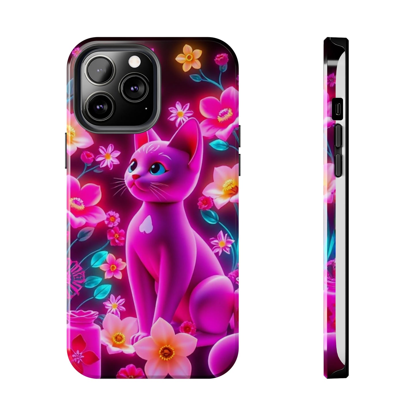 Kittens-n-Flowers Impact-Resistant Phone Case