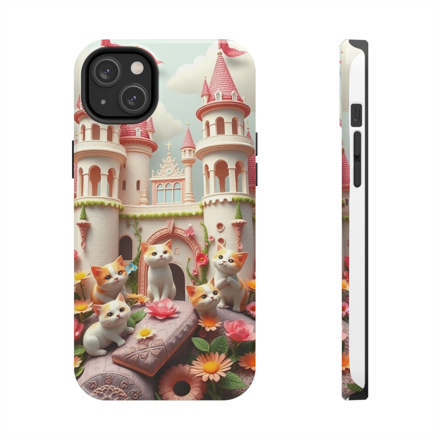 Kittens-n-Flowers Impact-Resistant Phone Case