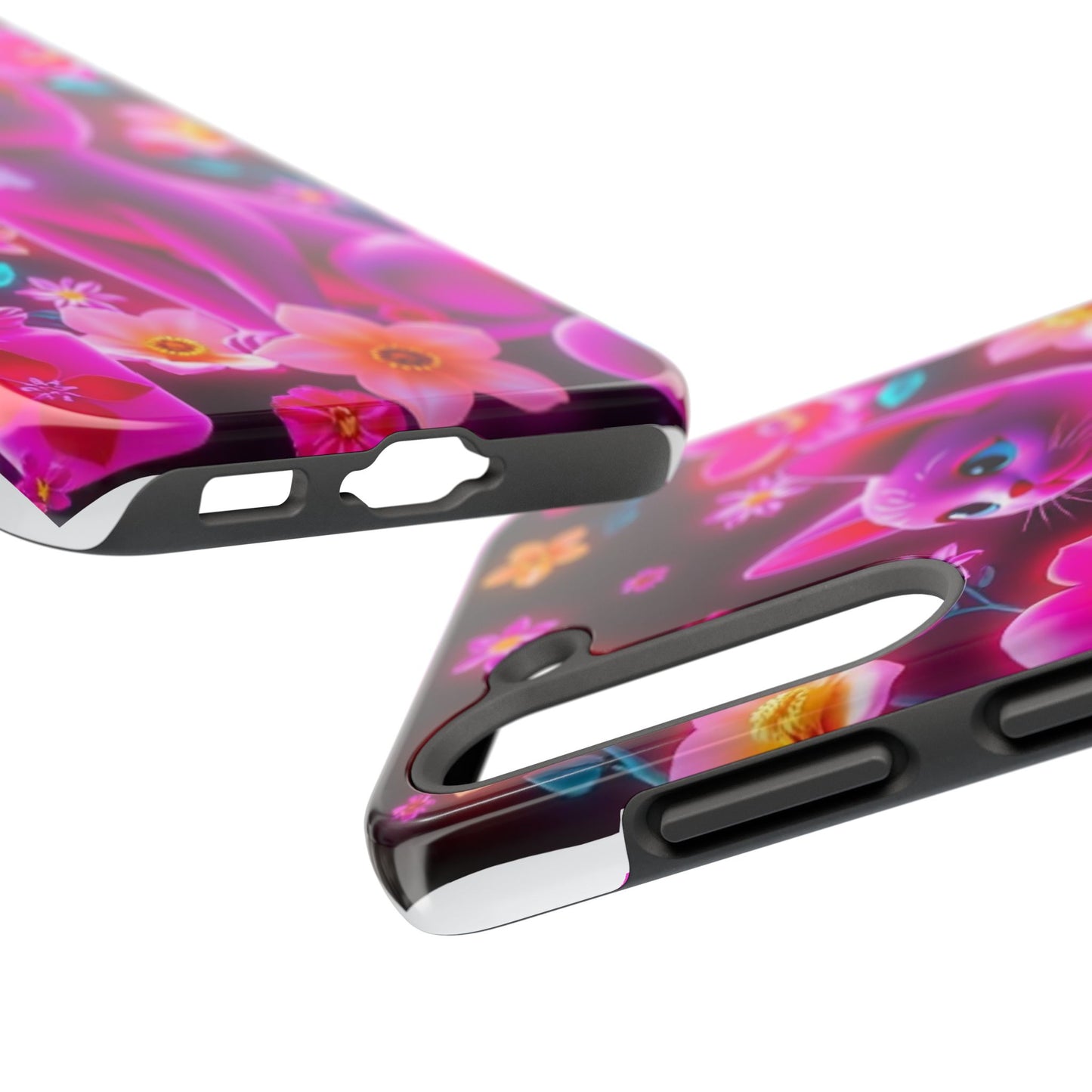 Kittens-n-Flowers Impact-Resistant Phone Case