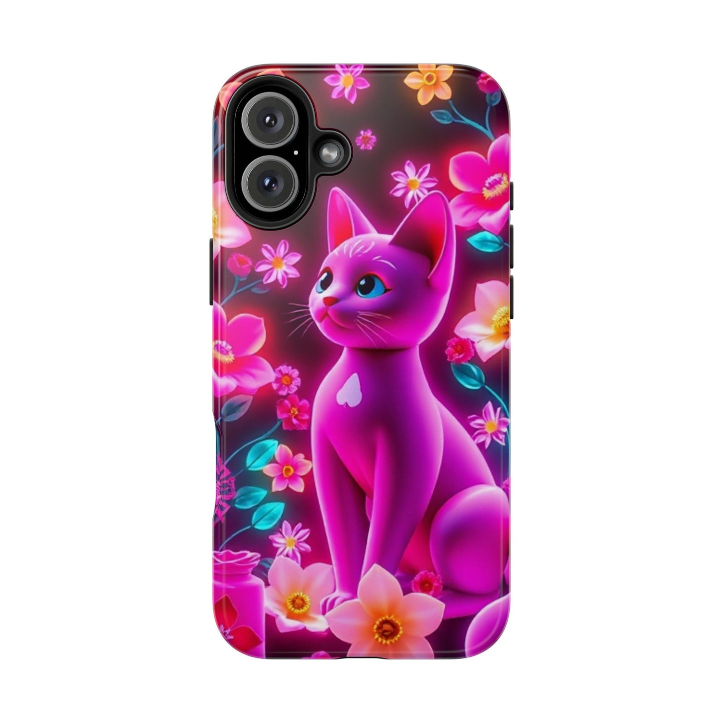 Kittens-n-Flowers Impact-Resistant Phone Case