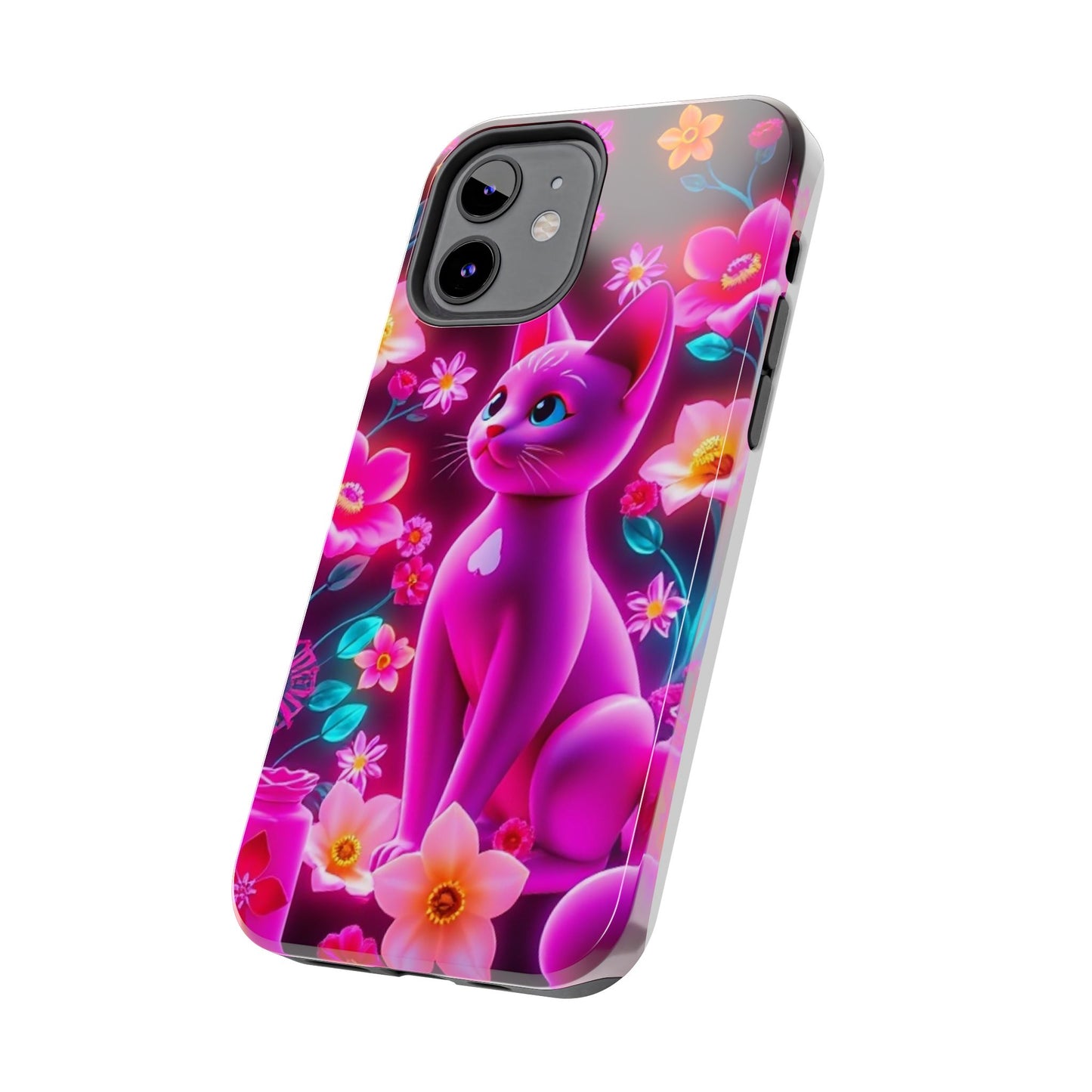 Kittens-n-Flowers Impact-Resistant Phone Case