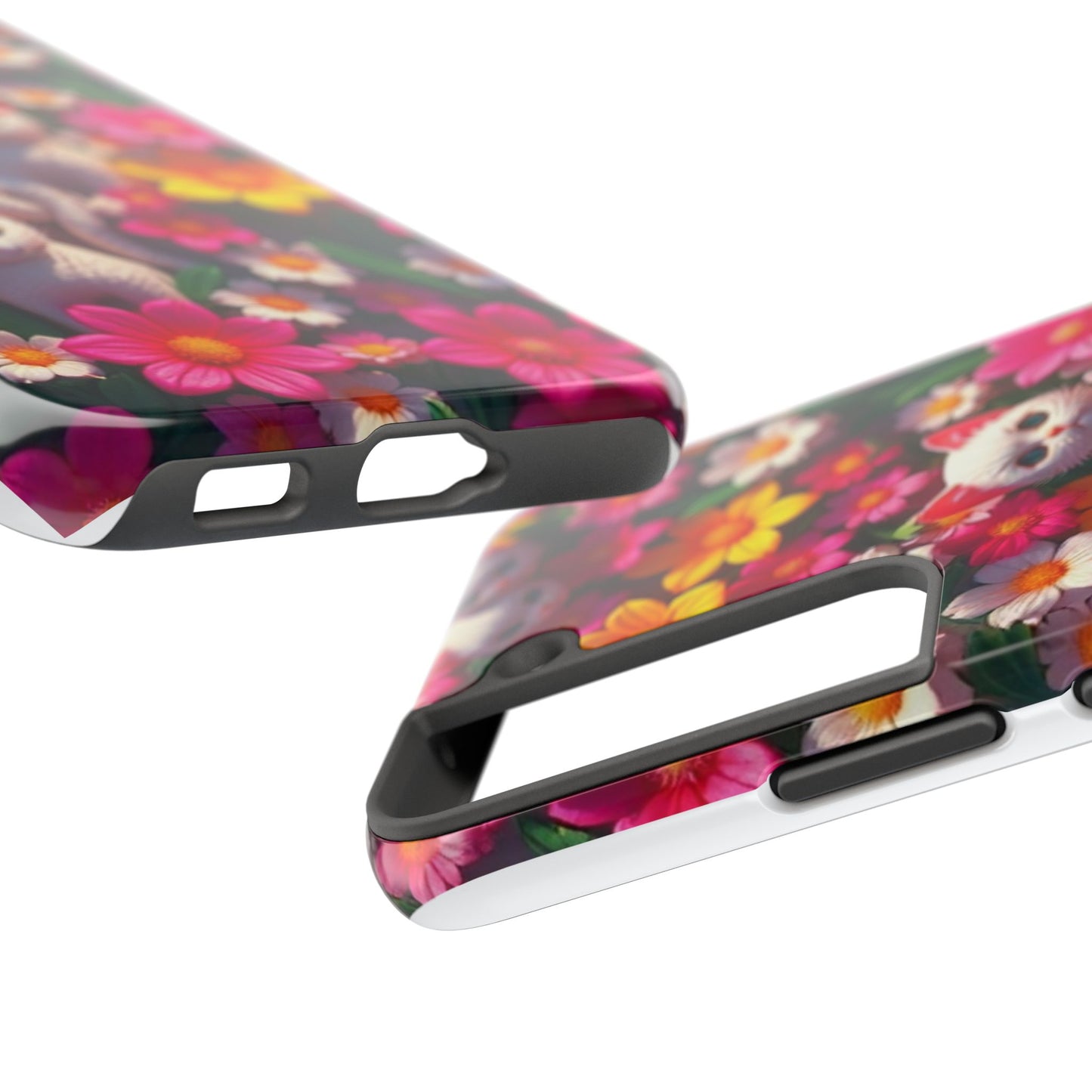 Kittens-n-Flowers Impact-Resistant Phone Case