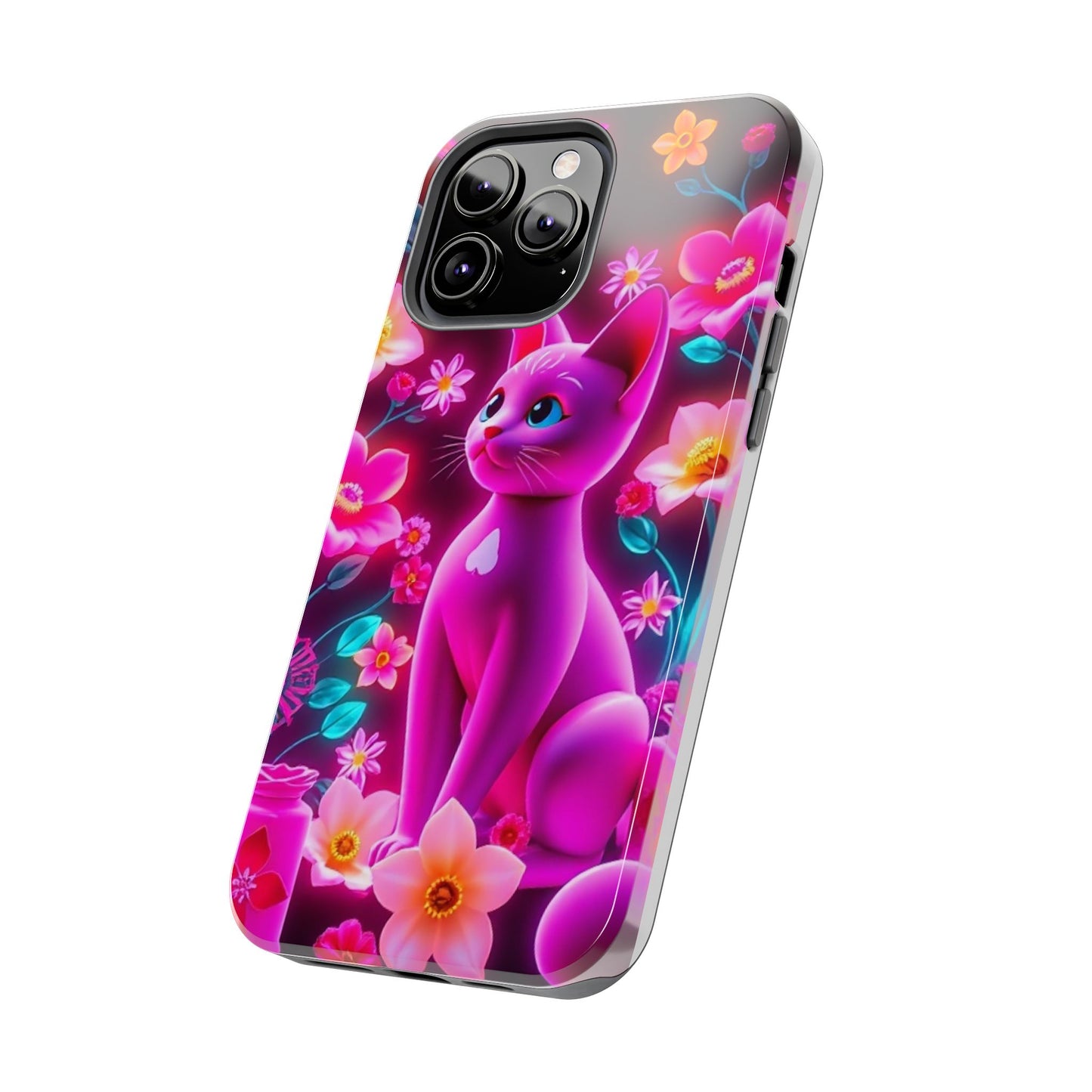 Kittens-n-Flowers Impact-Resistant Phone Case