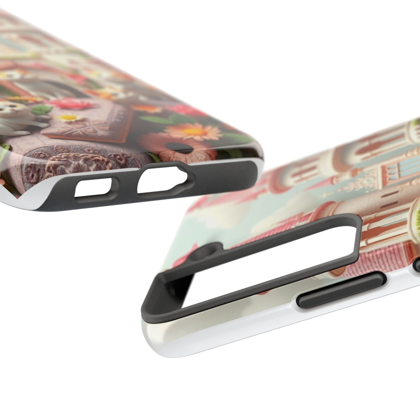 Kittens-n-Flowers Impact-Resistant Phone Case