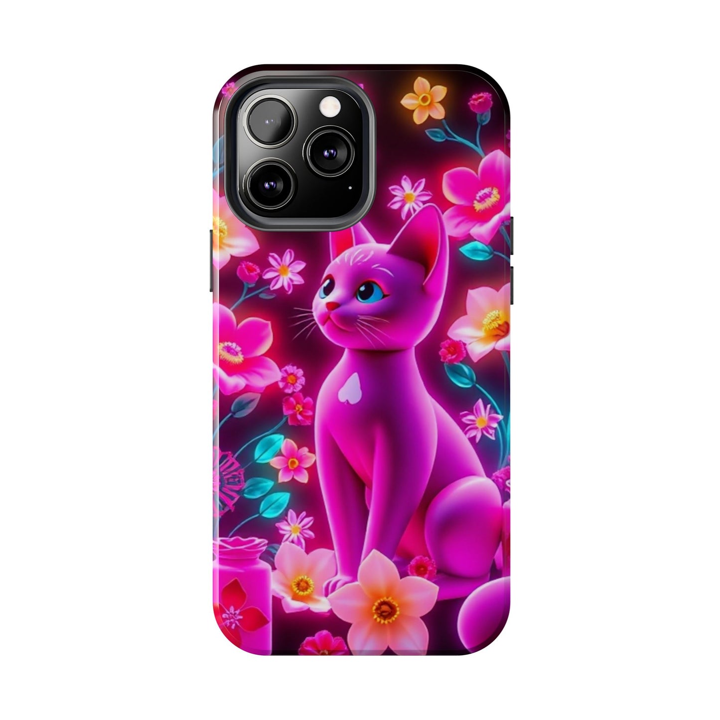 Kittens-n-Flowers Impact-Resistant Phone Case