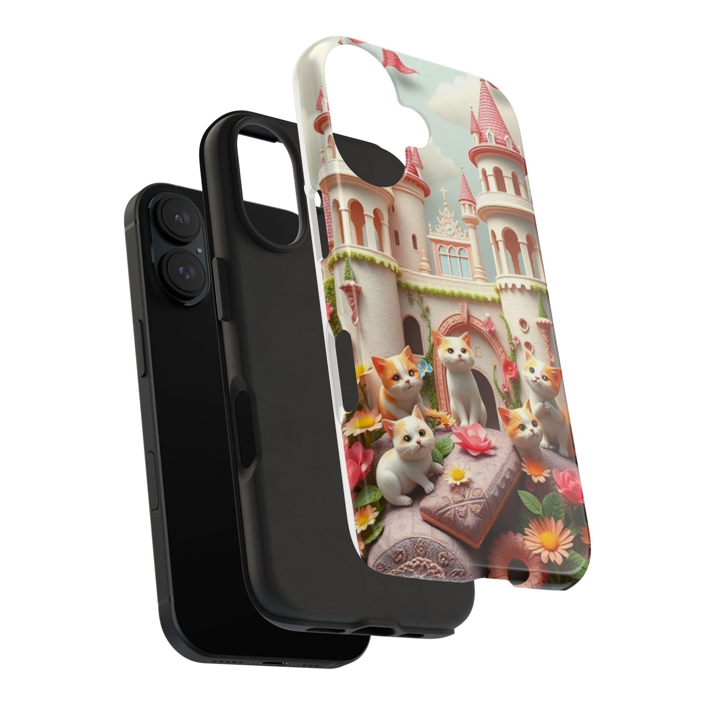 Kittens-n-Flowers Impact-Resistant Phone Case