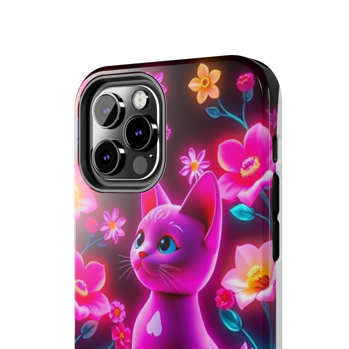 Kittens-n-Flowers Impact-Resistant Phone Case