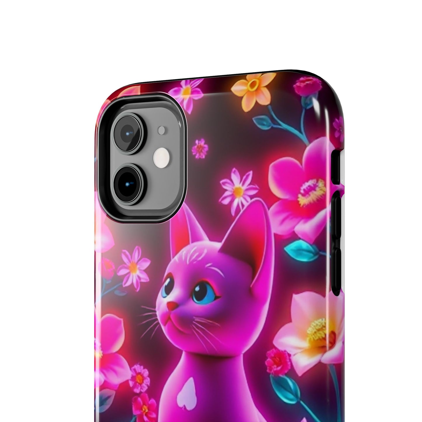 Kittens-n-Flowers Impact-Resistant Phone Case