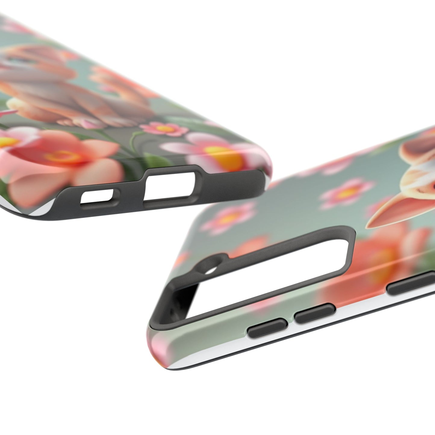 Kittens-n-Flowers Impact-Resistant Phone Case