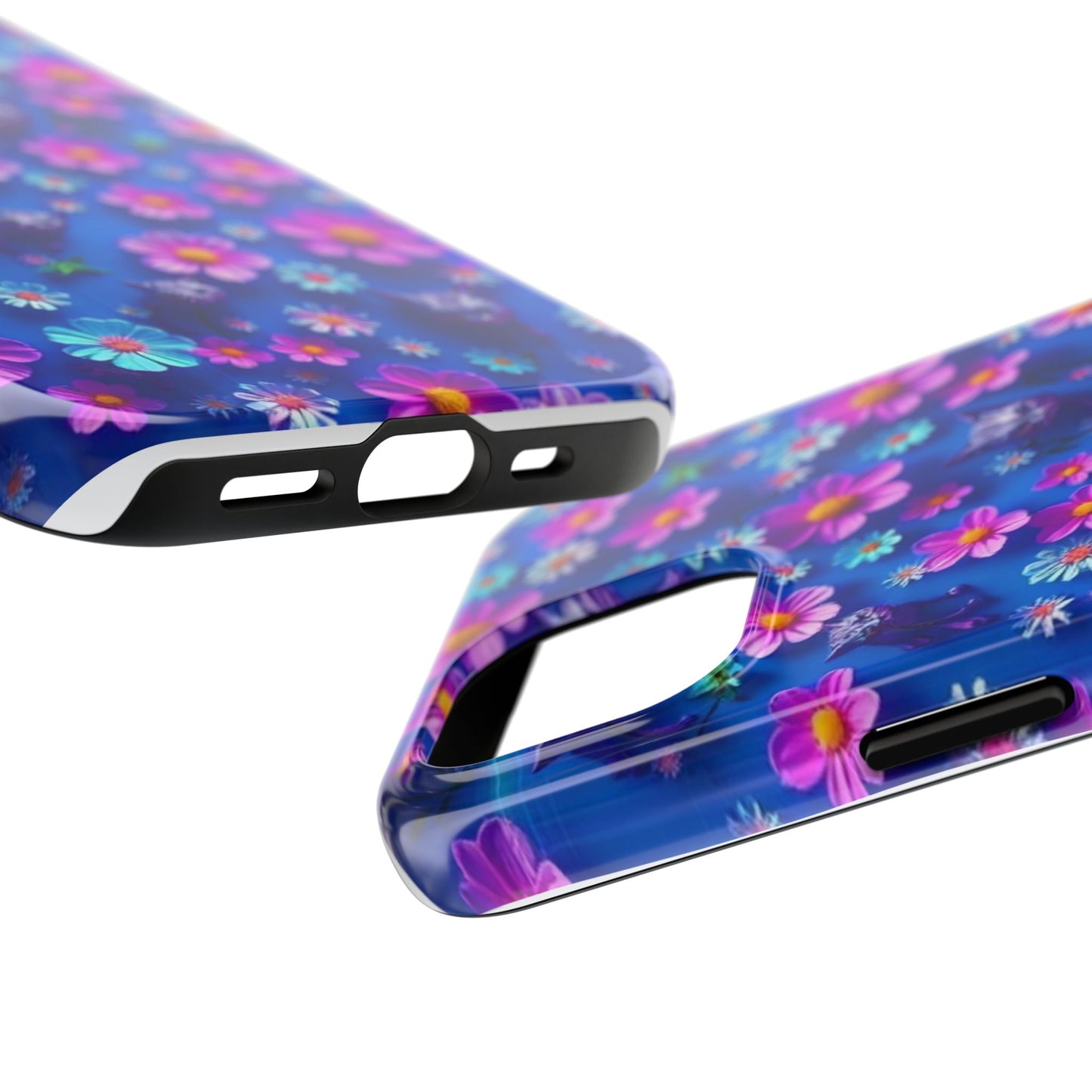 Kittens-n-Flowers Impact-Resistant Phone Case