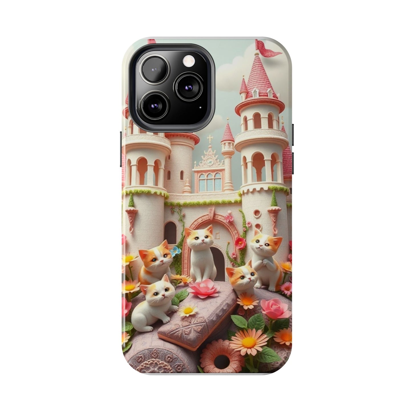 Kittens-n-Flowers Impact-Resistant Phone Case