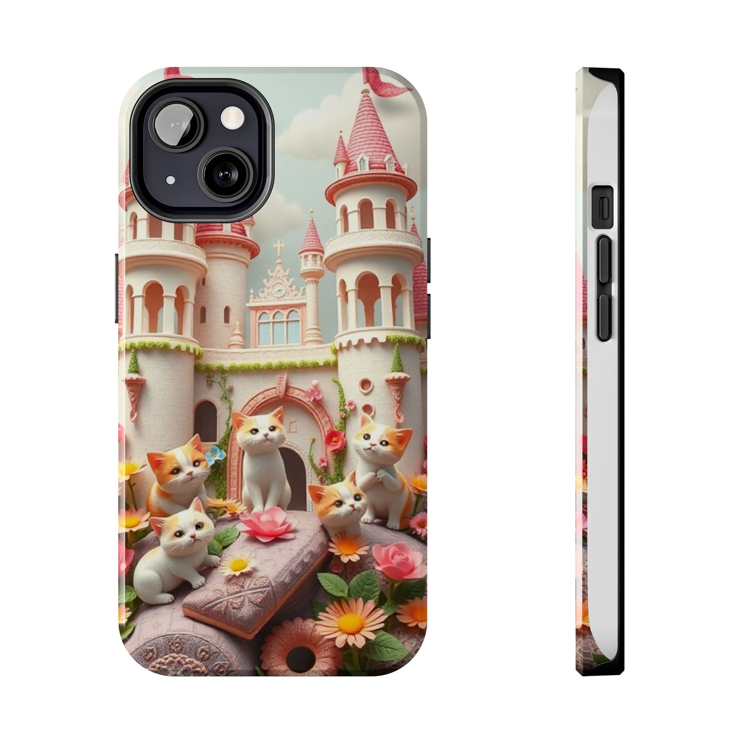 Kittens-n-Flowers Impact-Resistant Phone Case